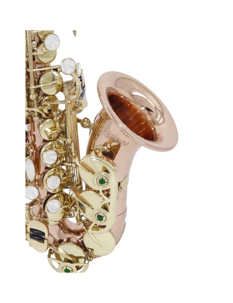 Saxophone Soprano Courbe en Cuivre Rosé pour un son tout en rondeur
